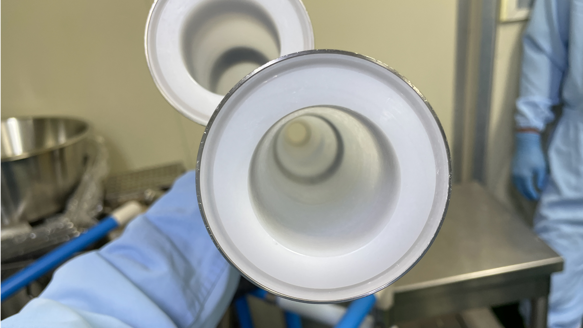 導入前後の洗浄効果とスルッと落ちるチーズの様子