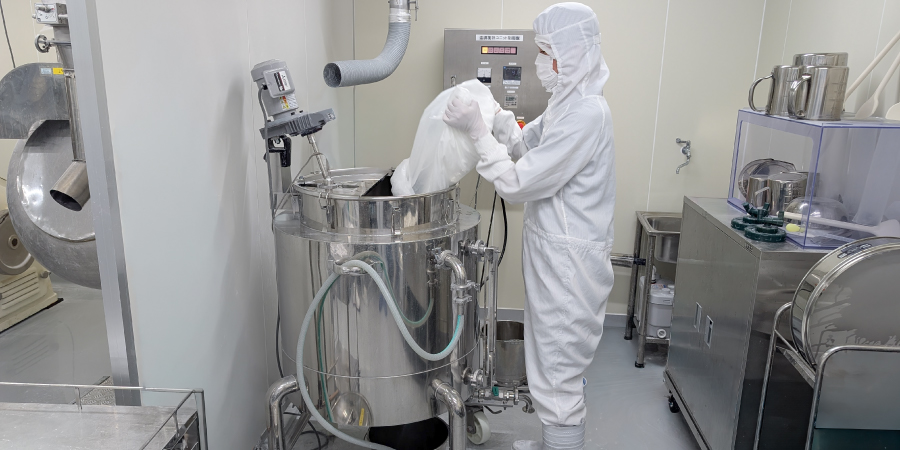 第一薬品産業株式会社様 糖衣錠のコーティング液製造ユニット導入事例