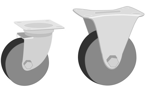 プレートタイプのキャスター