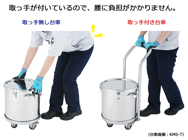 KM-T】取っ手付容器運搬用台車(SSゴム車)(KM-T-36 : 36用 25 KM-T】取っ手付容器運搬用台車(SSゴム車)(KM-T-36 : 36用 25