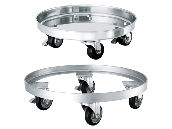 KM-TP】テーパー型容器用専用台車(SSゴム車)(KM-43-TP : 43用 KM-TP】テーパー型容器用専用台車(SSゴム車)(KM-43-TP : 43用
