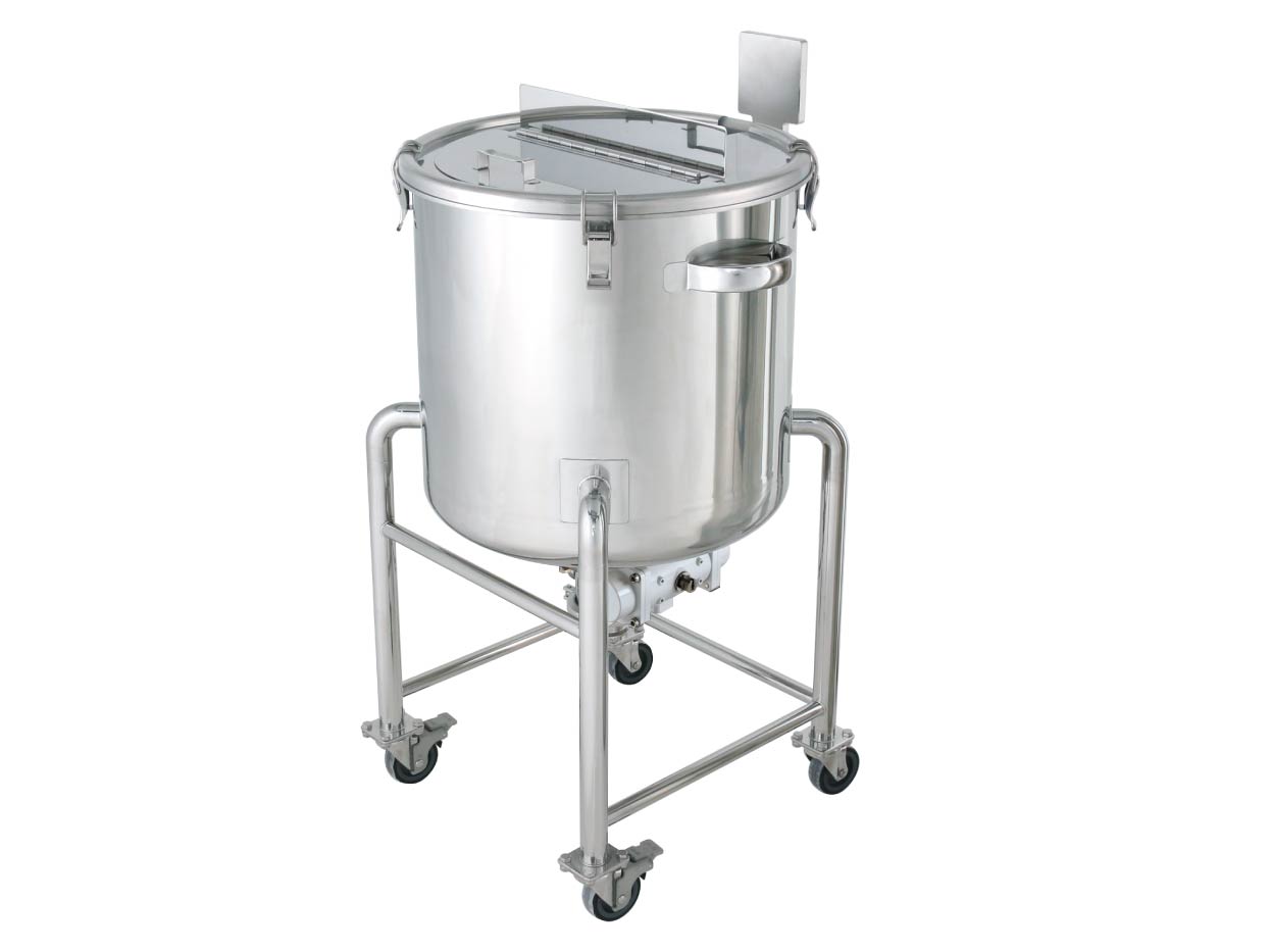 撹拌機座付鏡板型容器（タンク底自動ボールバルブ）【DTABS】