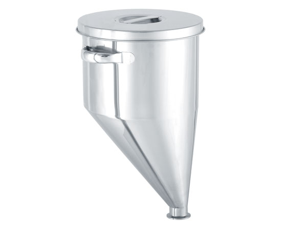 【新製品】偏心形状のステンレスホッパー容器