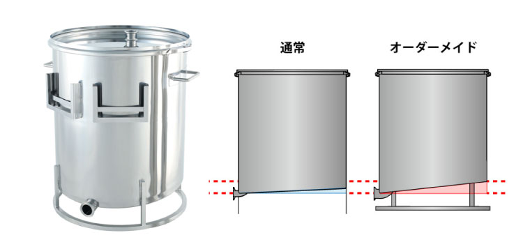 【特注事例】高粘度液 貯蔵排出容器