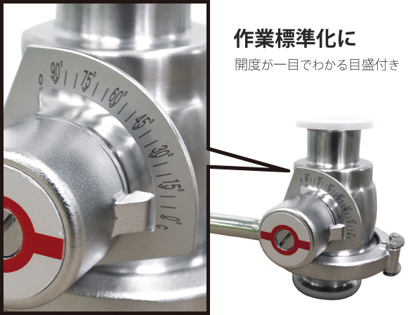 【採用事例】目盛付きボールバルブ