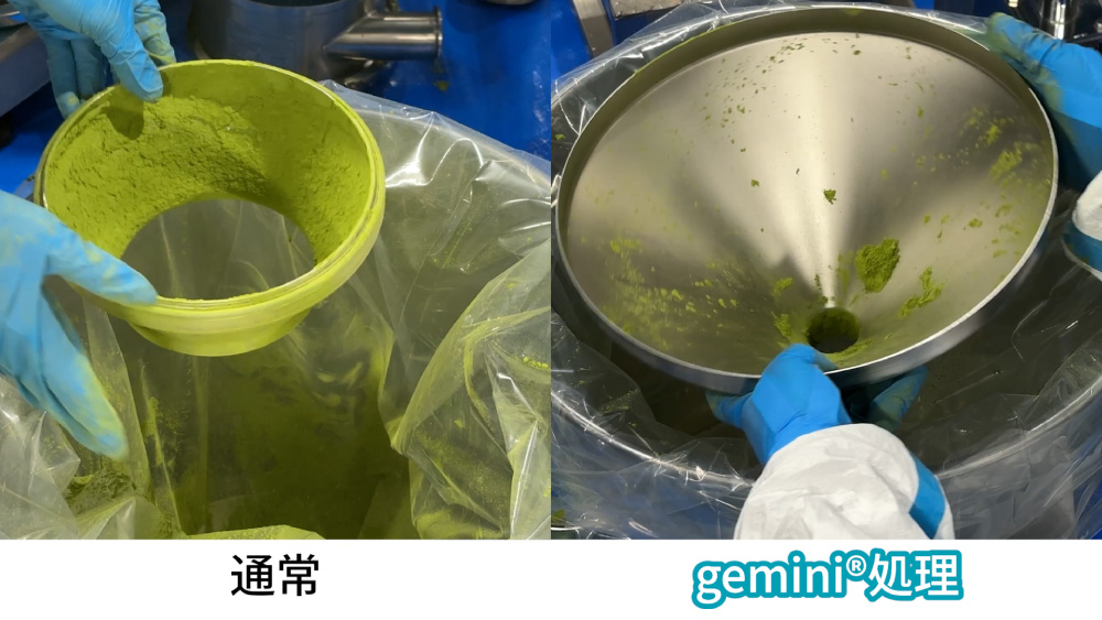 通常の表面処理とgemini処理の比較