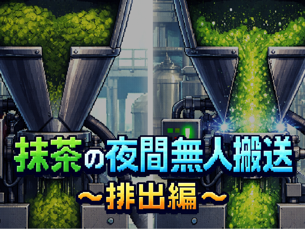 抹茶の夜間無人搬送を検証!~粉詰まり対策編~