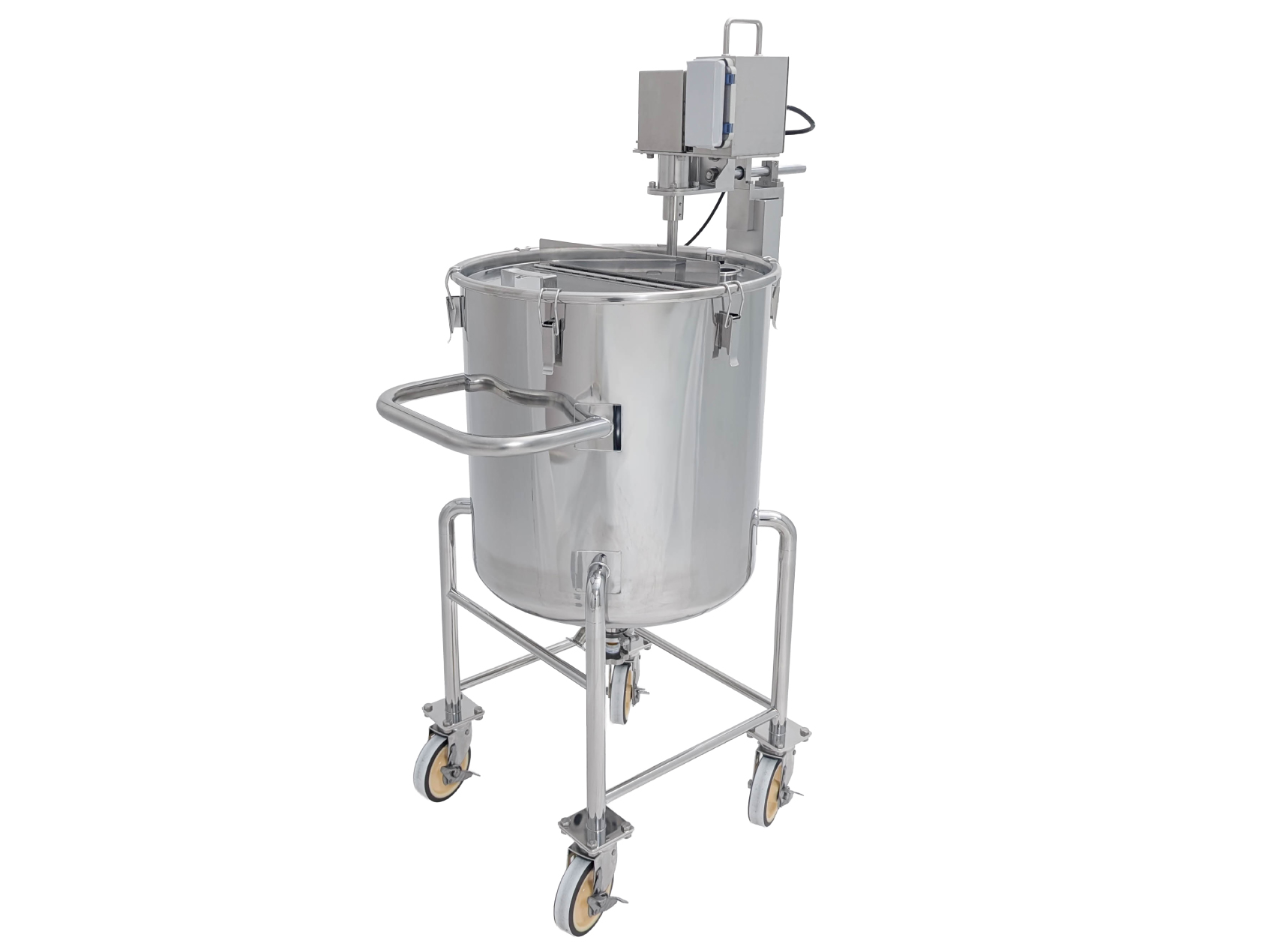 【製作事例】顆粒コーティング液調製用 150L撹拌タンク（ベルヌーイ流撹拌機 上下二段搭載）